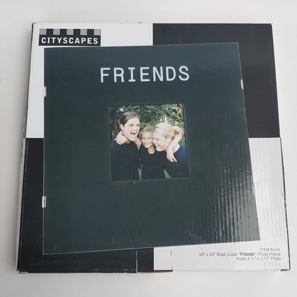 🎃 10"x10" Black glass Friends photo picture frame